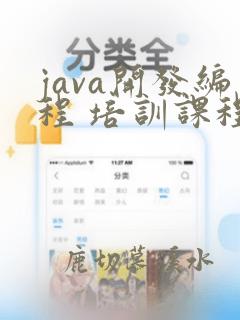 java开发编程 培训课程