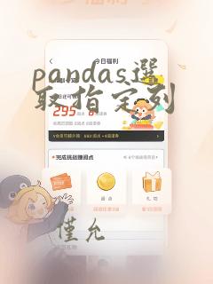 pandas选取指定列