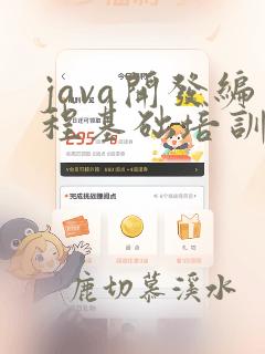 java开发编程基础培训班