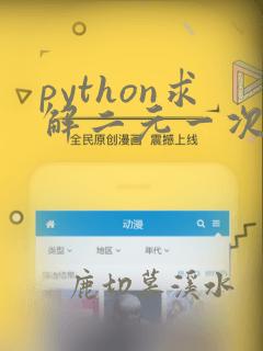 python求解二元一次方程组代码