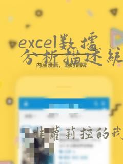 excel数据分析描述统计