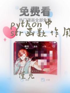 python中str函数作用