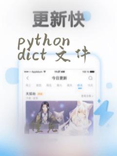 python dict 文件