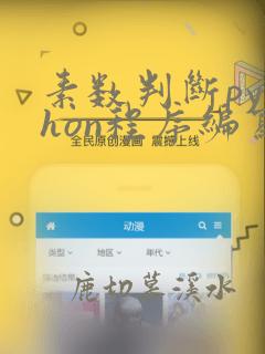素数判断python程序编写
