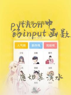 python中的input函数
