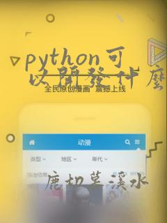 python可以开发什么软件