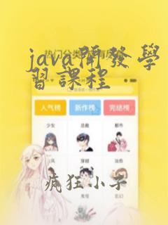 java开发学习课程