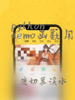 python demo函数用法
