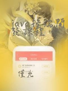 java后端开发课程