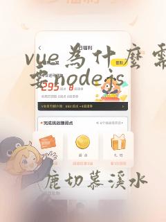 vue为什么需要nodejs