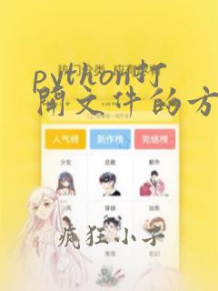 python打开文件的方法