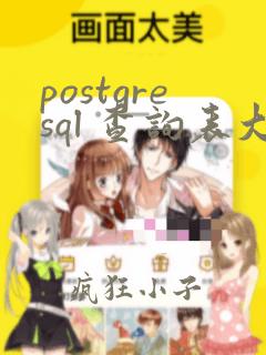 postgresql 查询表大小