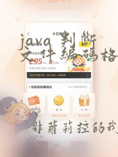 java 判断文件编码格式