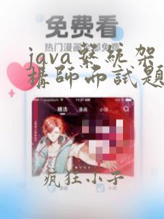 java系统架构师面试题
