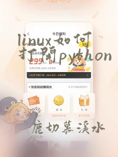 linux如何打开python