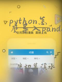python怎么导入pandas库