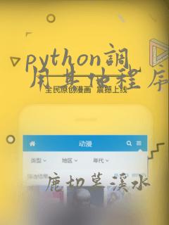 python调用其他程序