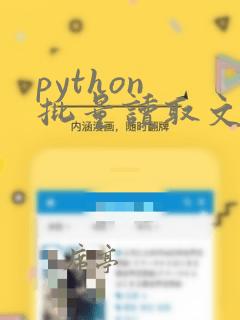 python 批量读取文件