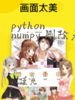 python numpy 删除元素