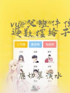 vue父组件传递数据给子组件