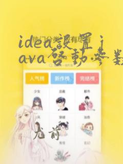 idea设置java启动参数