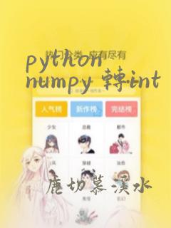 python numpy 转int