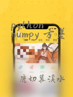 python numpy 方差
