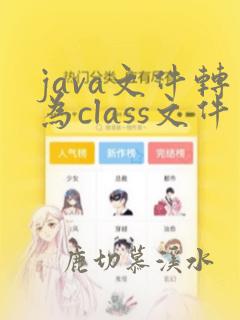 java文件转为class文件