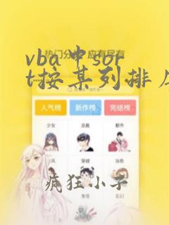 vba中sort按某列排序
