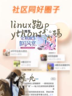 linux跑python代码