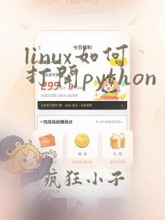 linux如何打开python