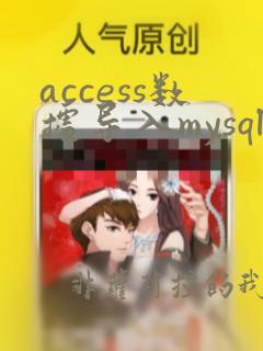 access数据导入mysql