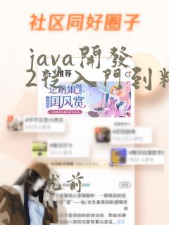 java开发 2从入门到精通