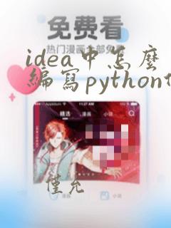 idea中怎么编写python代码