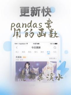 pandas常用的函数