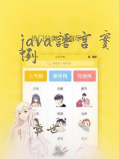 java语言实例