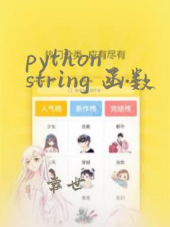 python string 函数
