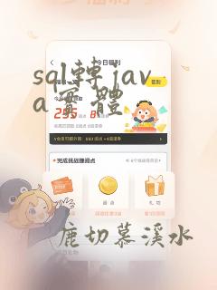 sql转java实体