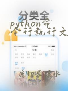python命令行执行文件