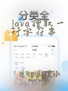 java读取一行字符串