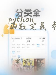 python 函数定义 参数