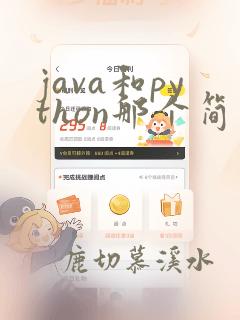 java和python那个简单