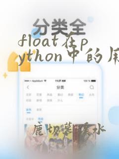float在python中的用法