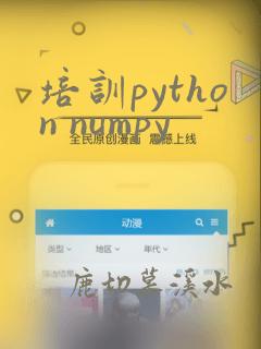 培训python numpy