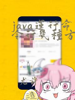 java运行命令行几种方法