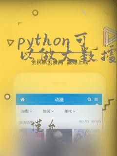 python可以做大数据