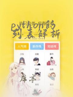 python的列表解析