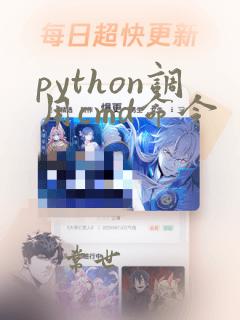 python调用cmd命令