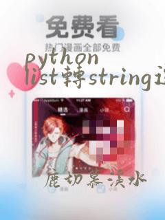 python list转string逗号分隔