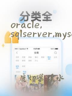 oracle,sqlserver,mysql